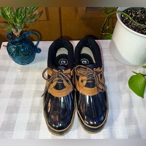 Vintage Navy Sporto Thermalite Duck Boots Women's Size 7 steel shank rain boots